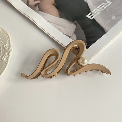 2023 Retro Korea Large Wave Grab Clip Frosted Acrylic Hair Clip Shark Clip Headdress Ladies Girls Fashion Hair Accessories